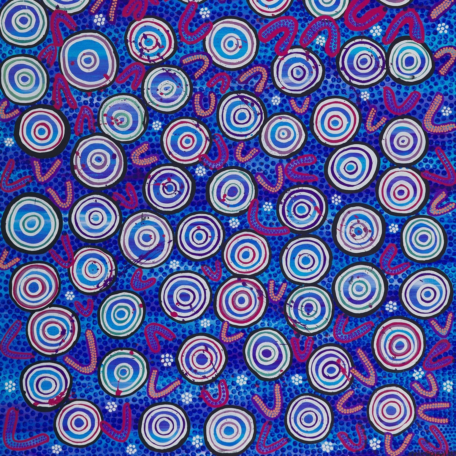 RAP artwork, Yarning Circles by Melissa Bell 2023